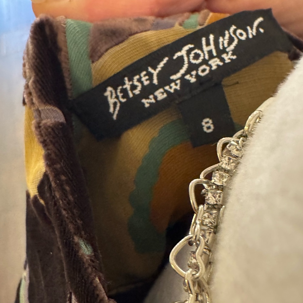 Betsey Johnson Y2K Era Velvet Burnout Dress Size 8 - Picture 6 of 7